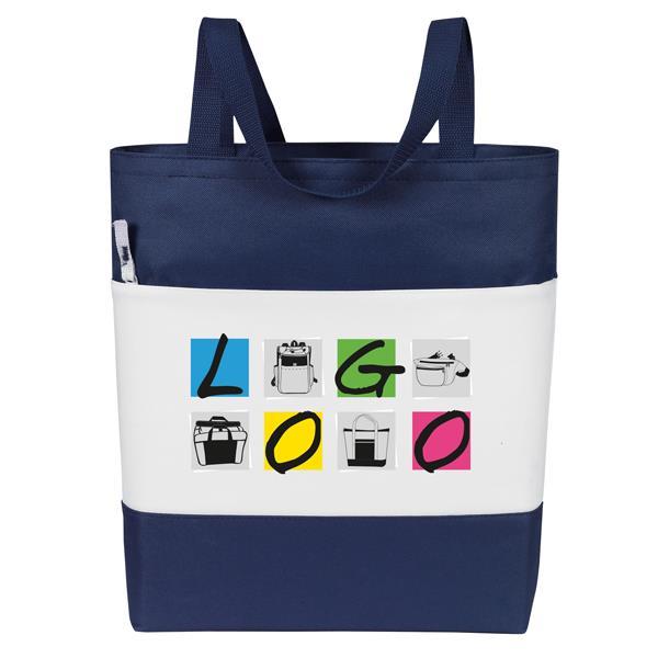 Color Panel Convention Tote - Blue