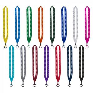 3/4" Polyester Lanyard with Metal Crimp & Split-Ring