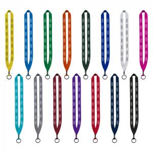 3/4" Polyester Lanyard with Metal Crimp & Split-Ring