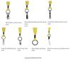 3/4" Polyester Lanyard with Metal Crimp & Split-Ring