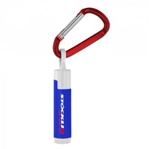 SPF 15 Lip Balm in White Tube with Hook Cap and Carabiner