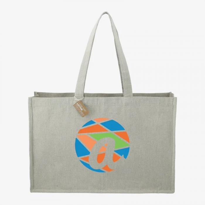 Repose 10oz Recycled Cotton Shoulder Tote - Gray