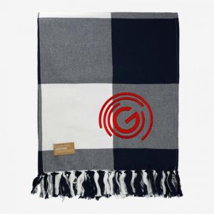 Field & Co. 100% Organic Cotton Check Throw Blank