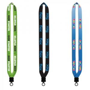 3/4" Dye-Sublimated Lanyard with Plastic Clamshell & Plastic O-Ring