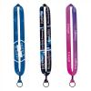 1" Dye-Sublimated Lanyard with Metal Crimp & Metal Split-Ring