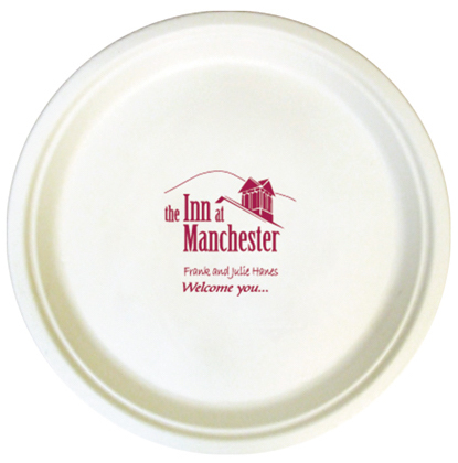 10 inch White Compostable Paper Plates