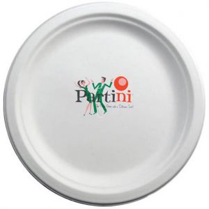 8.75" White Compostable Paper Plates