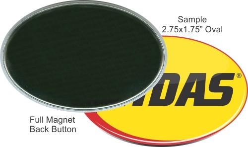 Oval Magnet Buttons - 2.75 X 1.75 Inch