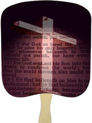 100 Pcs Christian Inspirational Hand Held Fans Church Fans