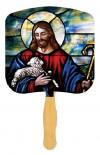 Jesus The Good Shepherd Religious Fan