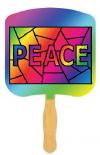 Peace Stained Glass Religious Fan