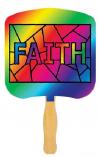 Faith Stained Glass Religious Fan