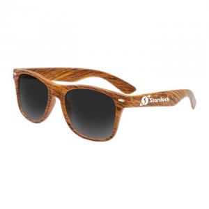 Polarized Wood Grain Iconic Sunglasses