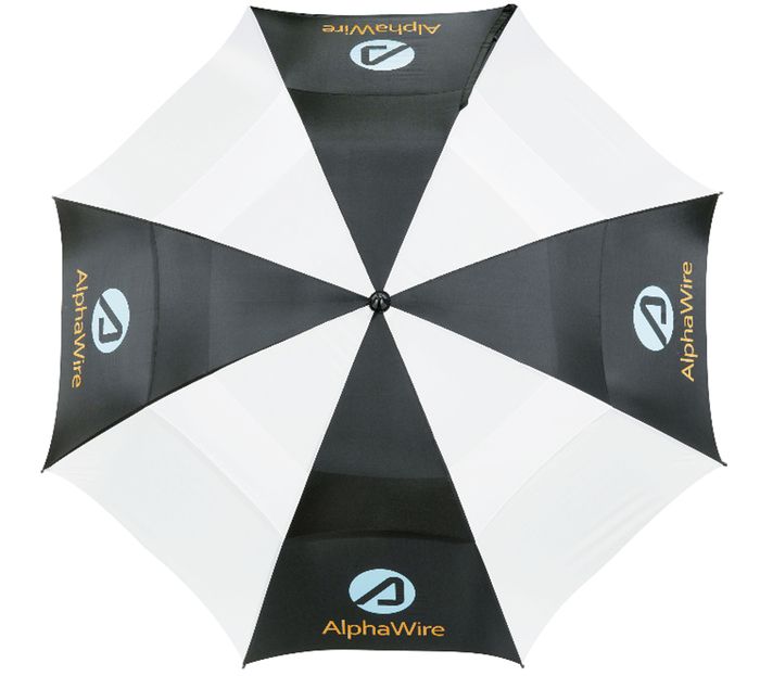 62" Golf Vented Umbrellas - Black White
