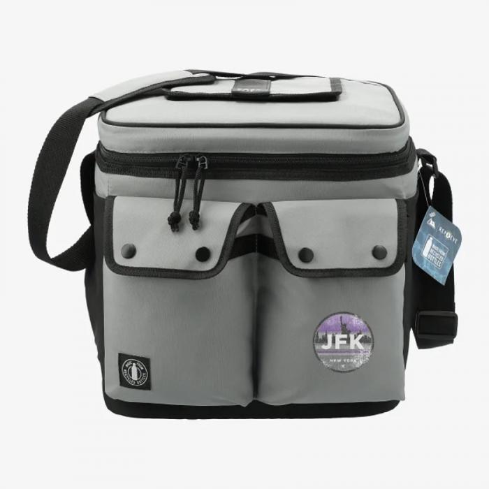 24 Can Double Pocket Cooler - Gray