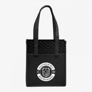 Printed Chevron Non-Woven Shopper Tote