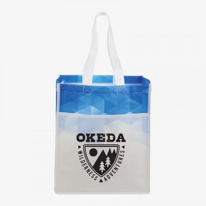 Gradient Laminated Grocery Tote - Royal