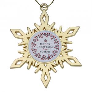 Gold Snowflake Holiday Ornament