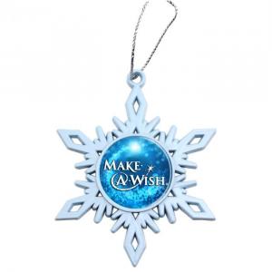 White Snowflake Holiday Ornament