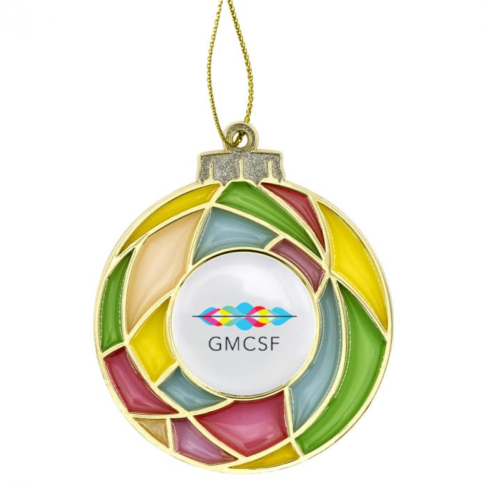 Stained Glass Bulb Holiday Ornament 1