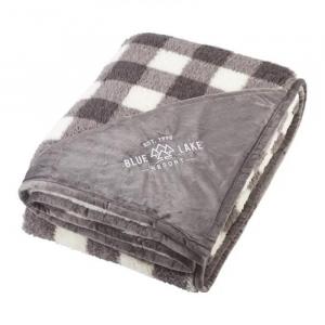 Double Sided Plaid Sherpa Blanket