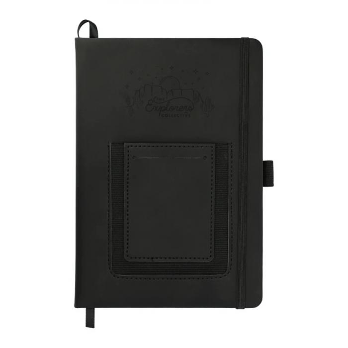 5.5" x 8.5" Vienna Phone Pocket Bound Journal Book - Black