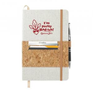 5.5" x 8.5" Recycled Cotton and Cork Bound Notebook