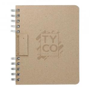 6" x 7.5" Recycled Cardboard Spiral JournalBook