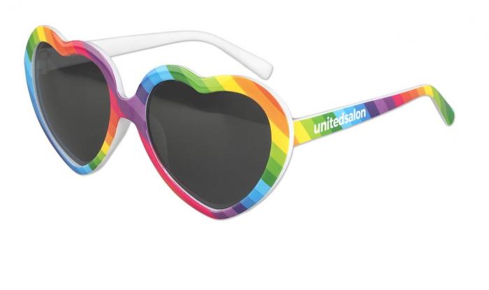 Pride Heart Shaped Sunglasses - Rainbow