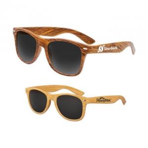 Polarized Wood Grain Iconic Sunglasse