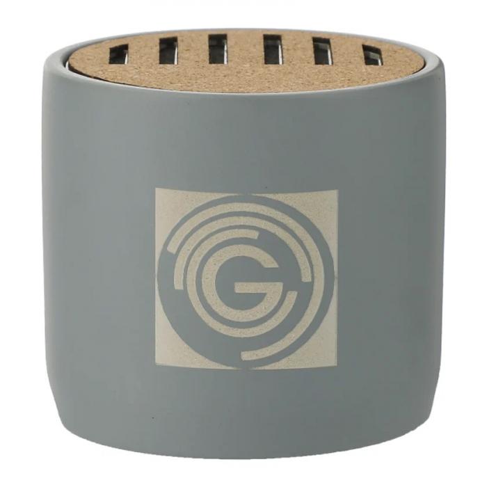 Set in Stone Cylinder Bluetooth Speaker - Gray