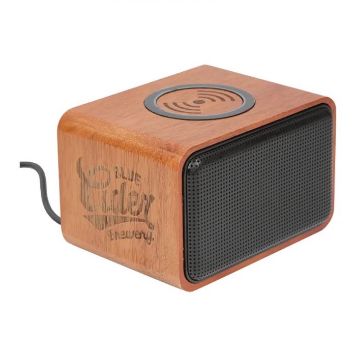 Wood Bluetooth Speaker with Wireless Charging Pad - Wood