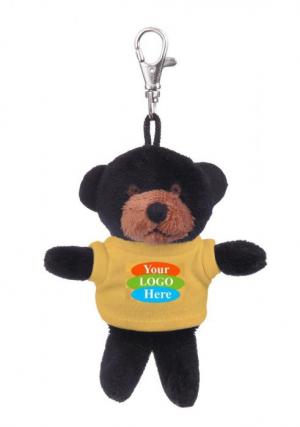 Plush Black Bear Keytag