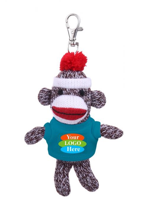 Plush Original Sock  Monkey Keychain