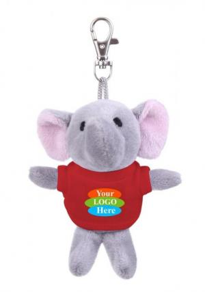 Plush Elephant Keytag