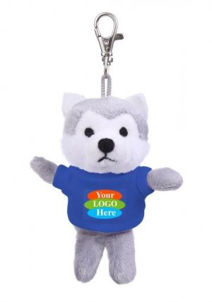 Plush Wolf Keychain w/ T-Shirt