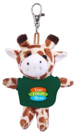 Plush Giraffe Keychain w/ T-Shirt