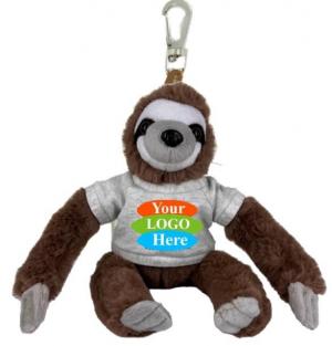 Plush Sloth Keychain w/ T-Shirt