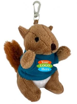 Plush Squirrel Keychain w/ T-Shirt