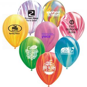 11" Qualatex Round SuperAgate Color Latex Balloon
