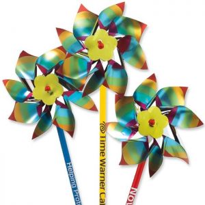 4" Rainbow Colored Pinwheels