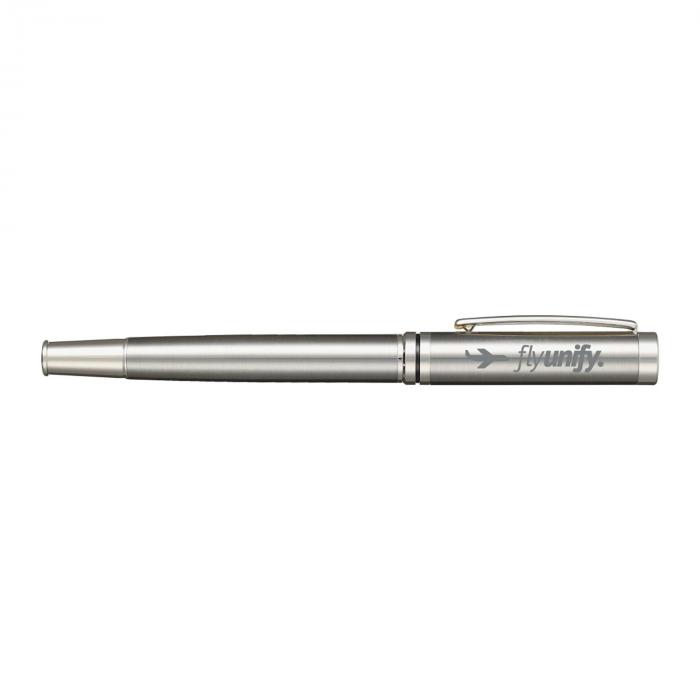 Recycled Stainless Steel Rollerball Pen - Silver