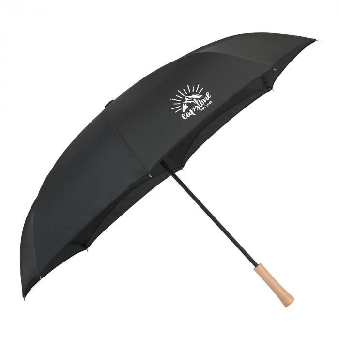 48" Recycled Manual Inversion Umbrella - Black