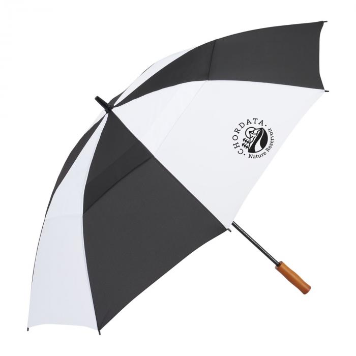 58" Recycled Golf Umbrella - Black & White