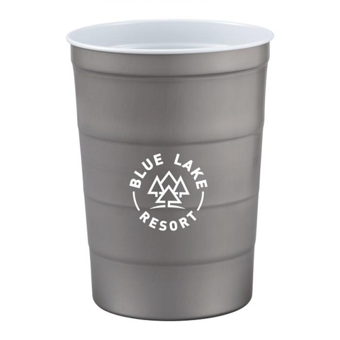 Recyclable Steel Chill-Cups 16oz - Gray