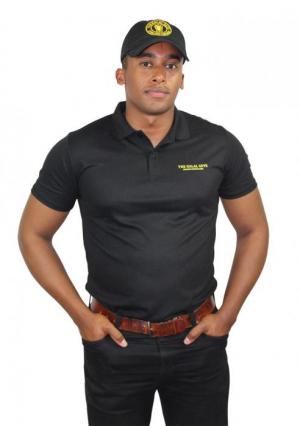 Black Polo T-Shirt - Front