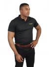 Black Polo T-Shirt - Front View 2
