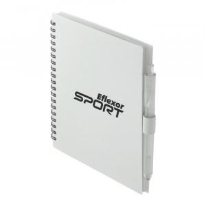 5.5” x 7” FSC Recycled Spiral Notebook w/ RPET Pen