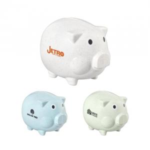 Classic Wheat Straw Piggy Bank