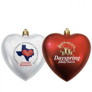 Personalized Heart Shatterproof Ornaments